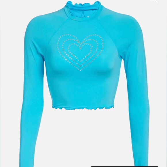 LOVESHACKFANCY X HURLEY BLUE RHINESTONE 3 PIECE SET - Picture 3 of 8